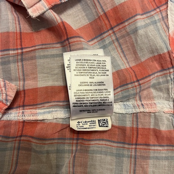Columbia PFG Women's Plaid Long Sleeve 100% Cotton Button Down Shirt, Sz. S. - Picture 15 of 15
